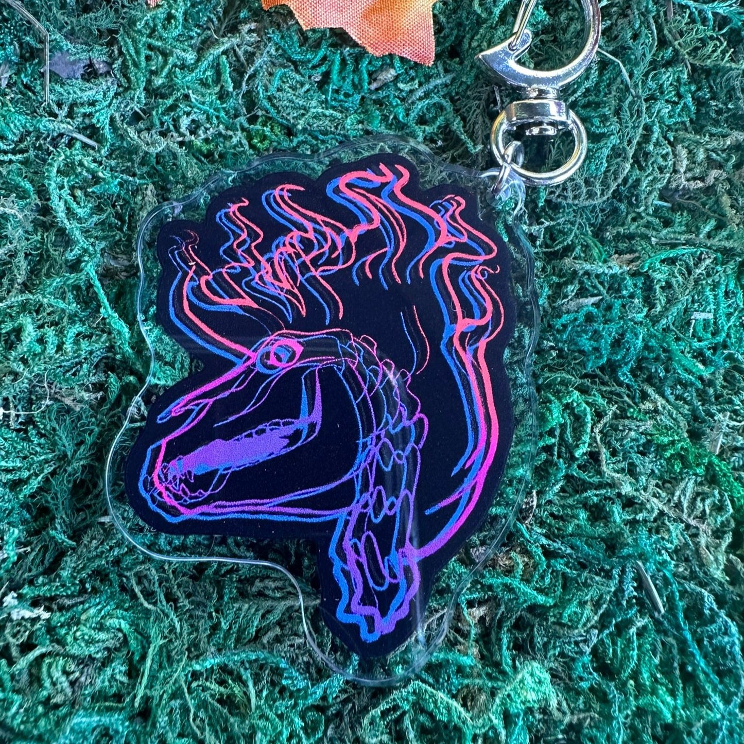 nightmare cryptid cryptidcore neon retro vaporwave goth metal punk