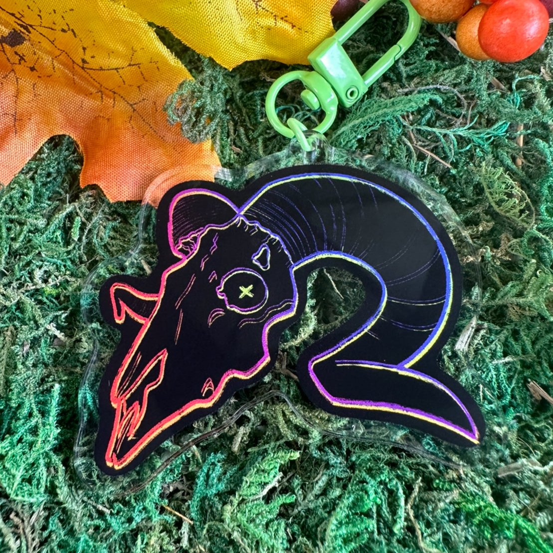 skull neon graffiti grafitti goth halloween ram skull emo punk