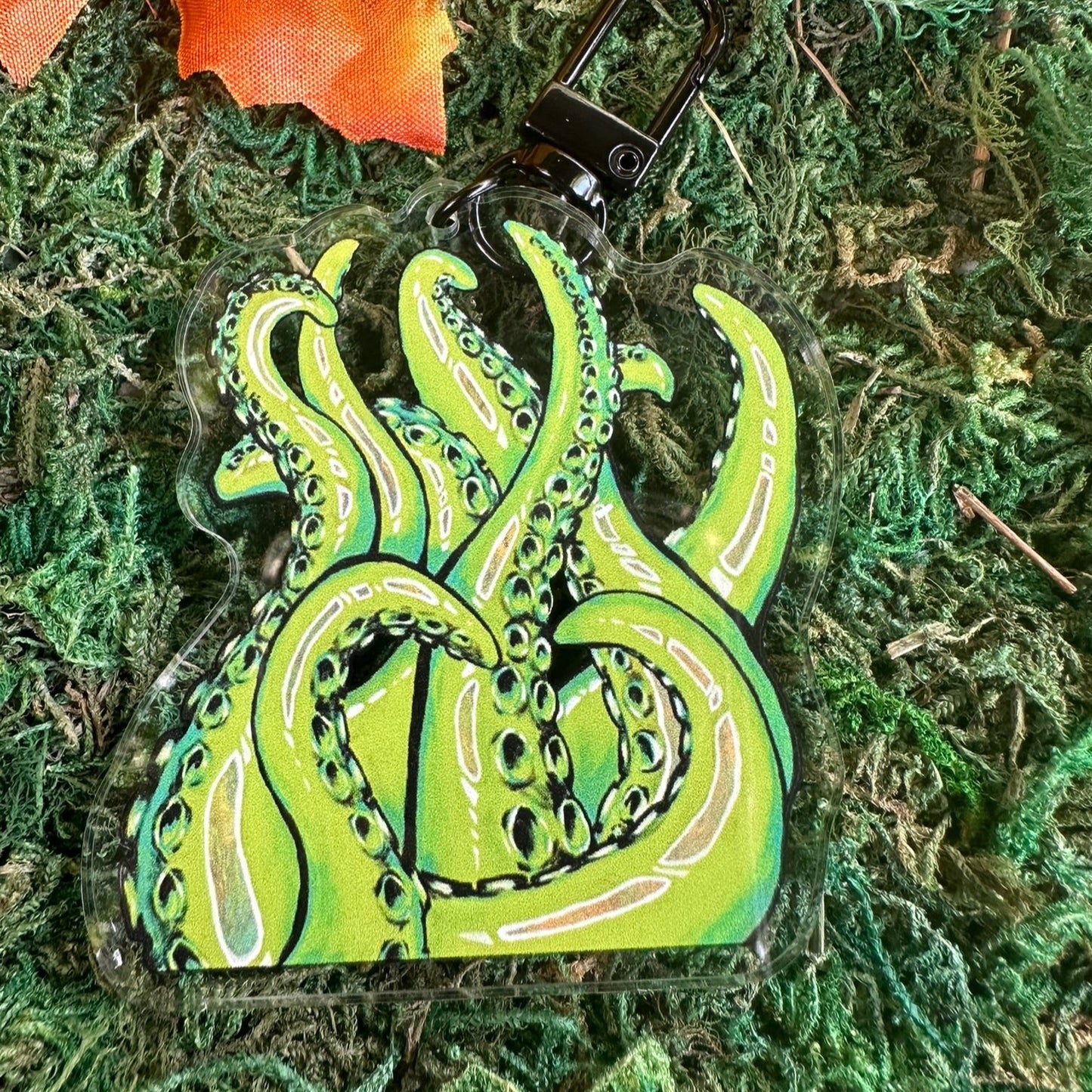 octopus tentacle cthulu cryptid cryptidcore charm keychain