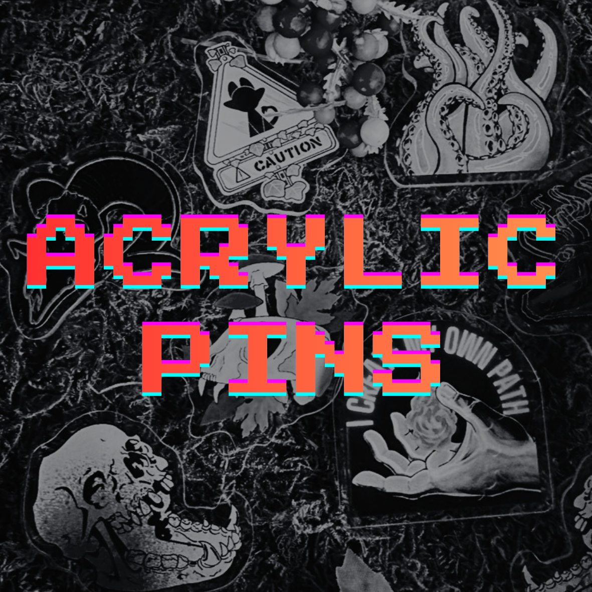 cryptid cryptidcore halloween spooky goth skateboard raver metal punk cthulu tentacle collectible pin inspirational fall autumn