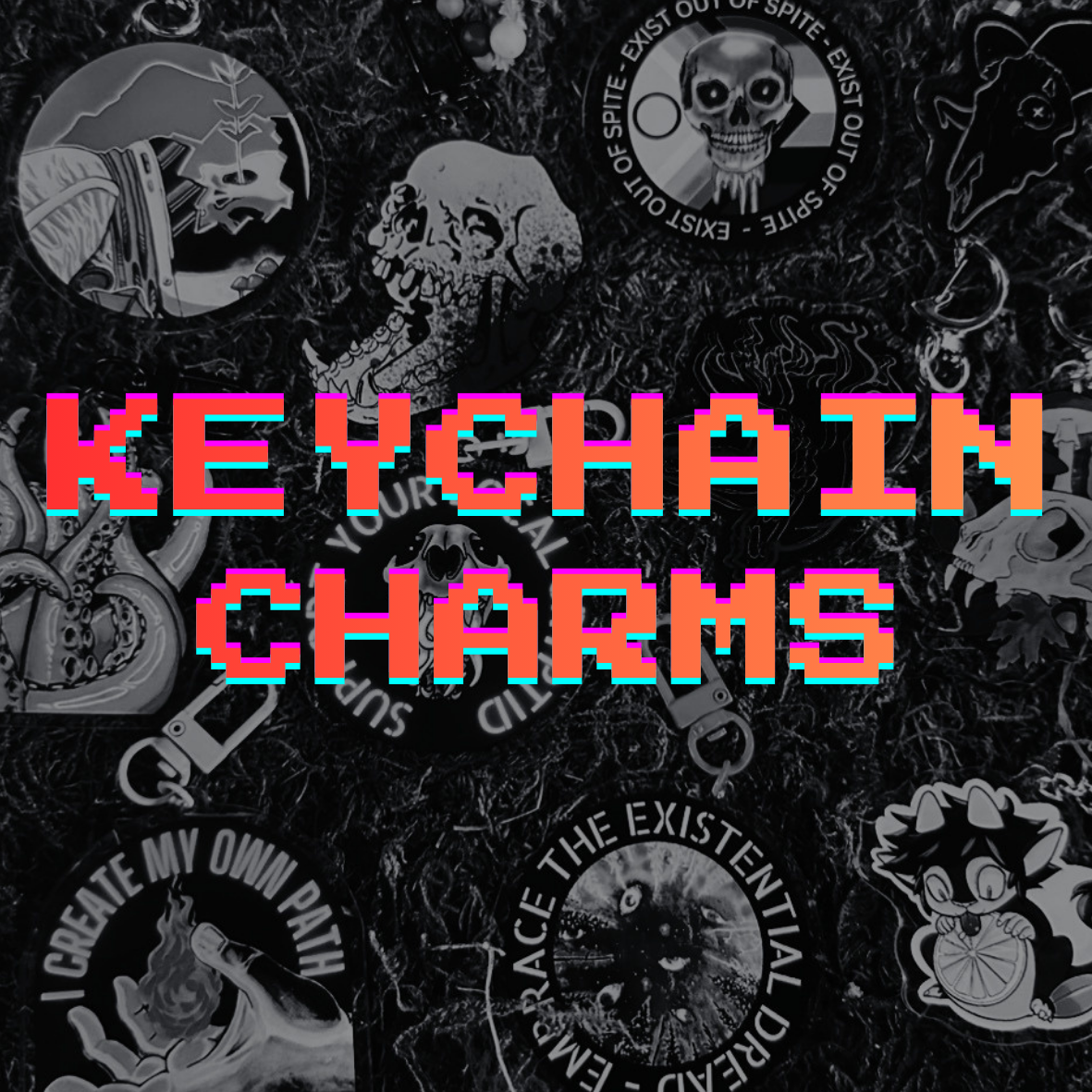 keychain charm halloween cryptid cryptidcore queer lgbt queercore fall autumn back to school goth emo alternative inspirational whimsical