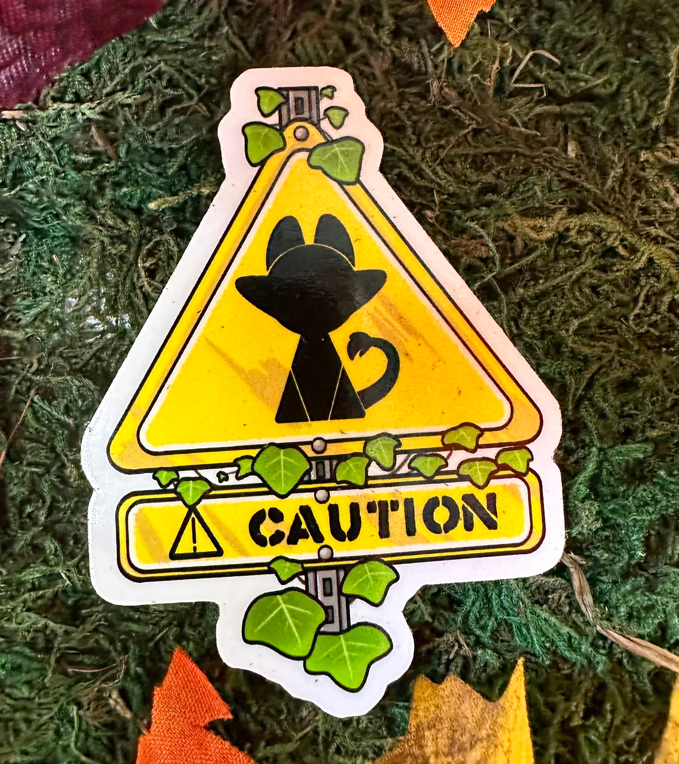 Cryptid Caution Sign Sticker – Octopuss Design