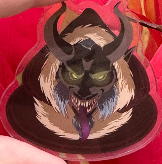 Krampus Acrylic Pin