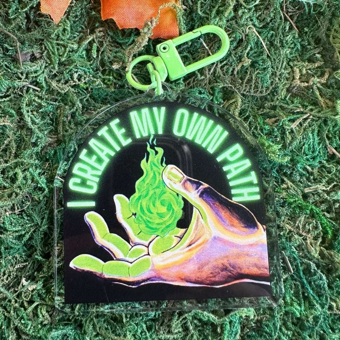 keychain halloween inspirational quote charm goth punk skateboard fall autumn