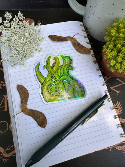 tentacle journaling skateboard holographic ocotopus cthulu cryptid cryptidcore