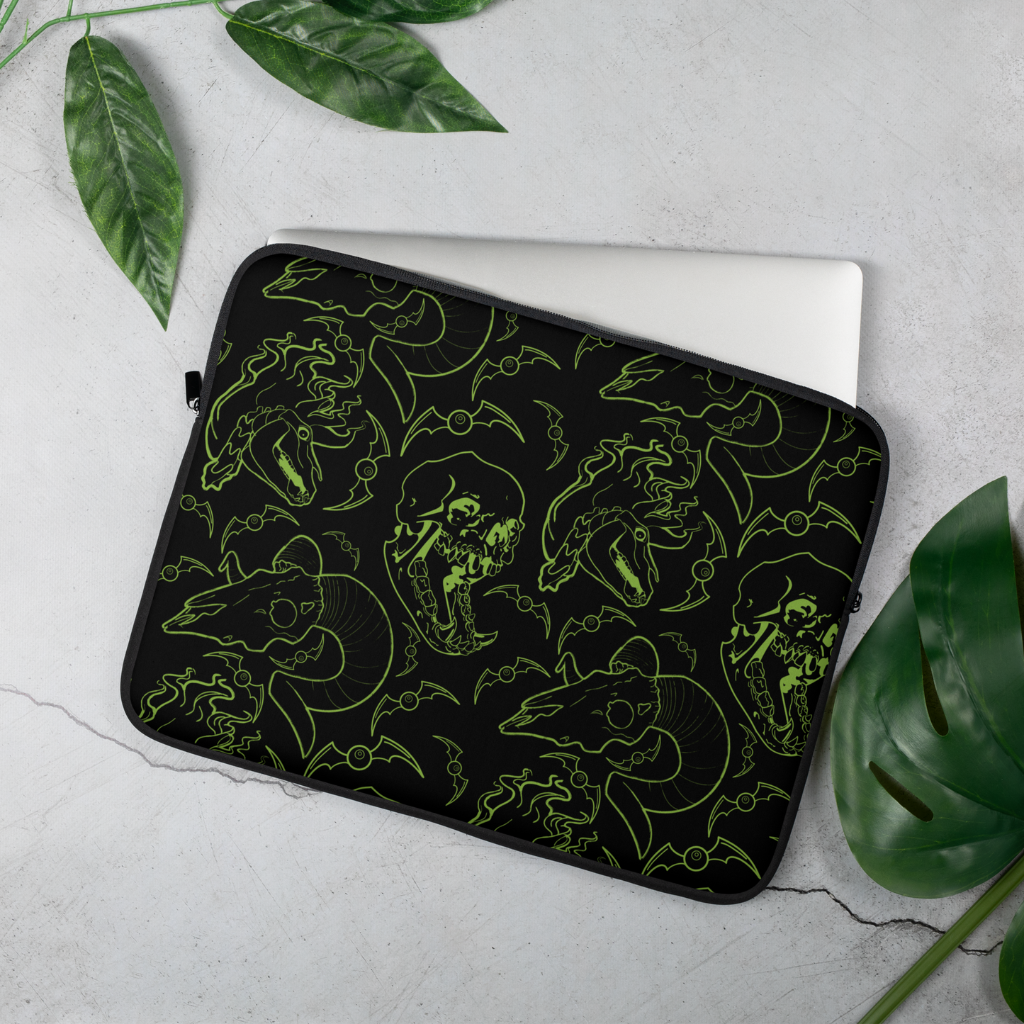 Neon Skulls Laptop Sleeve